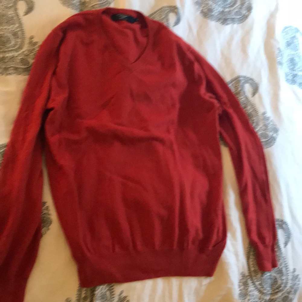 Jcrew Red Cashmere & cotton sweater